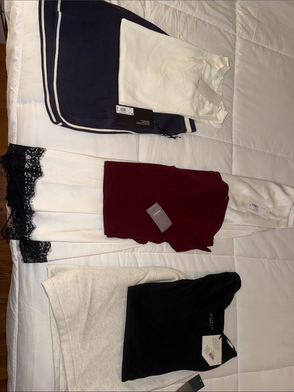 Mixed Women's Tops, Skirts Shorts - Navy, White, Burgundy, Black Set 1XL NWT